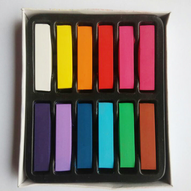 12-color Short Hair Coloring Chalk Disposable Hair Coloring Pen