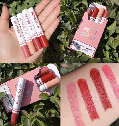 Four sets of lipsticks lasting moisturizing