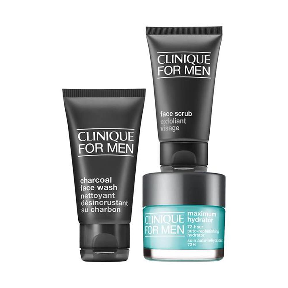 Clinique For Men Daily Intense Hydration 3PCs Set including Full Size Maximum Hydrator 72-Hour Auto-Replenishing Hydrator 1.7 oz. / 50ml