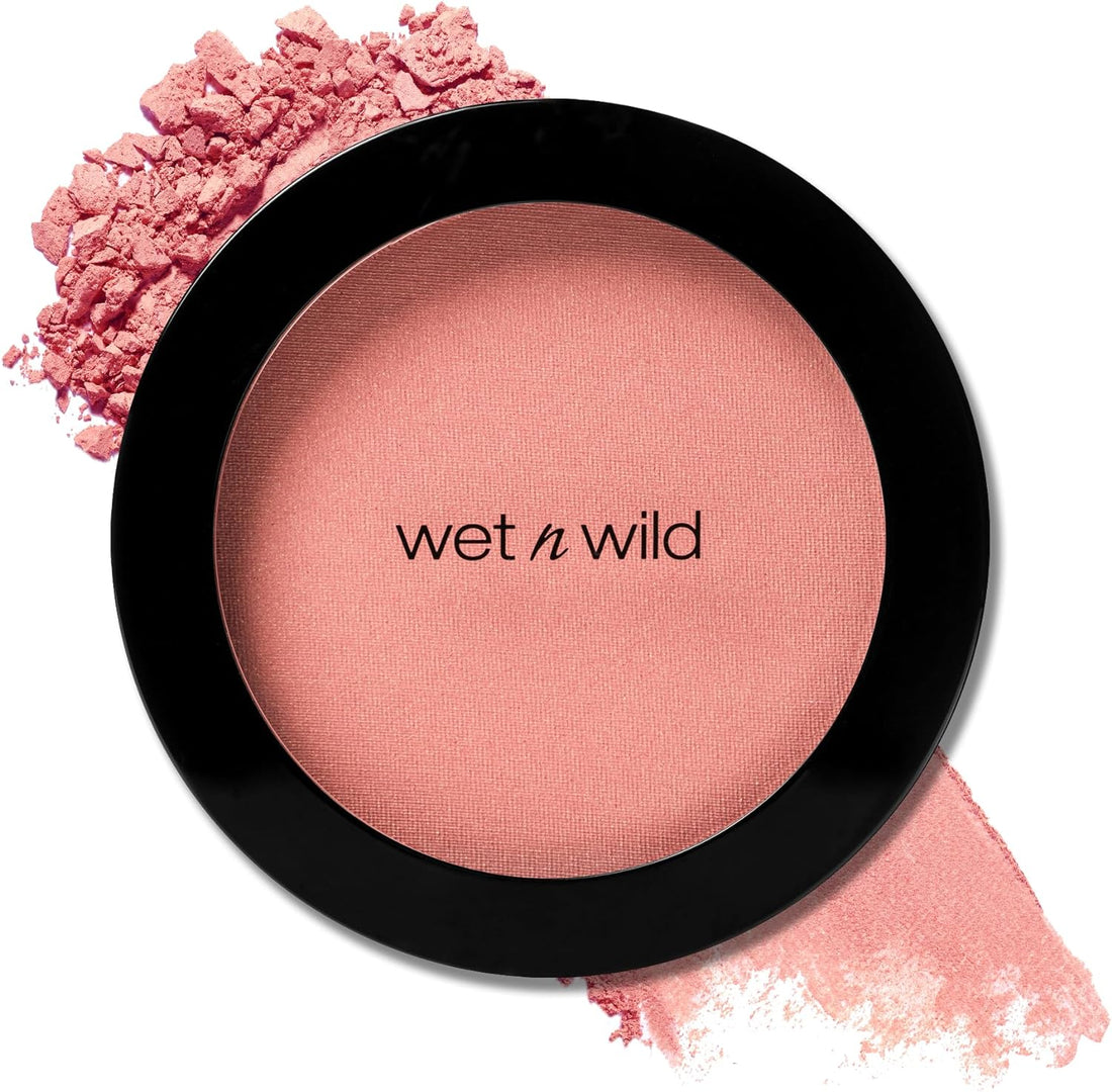 Wet n Wild Color Icon Blush Powder Makeup, Pinch Me Pink | Matte Natural Glow | Moisturizing Jojoba Oil