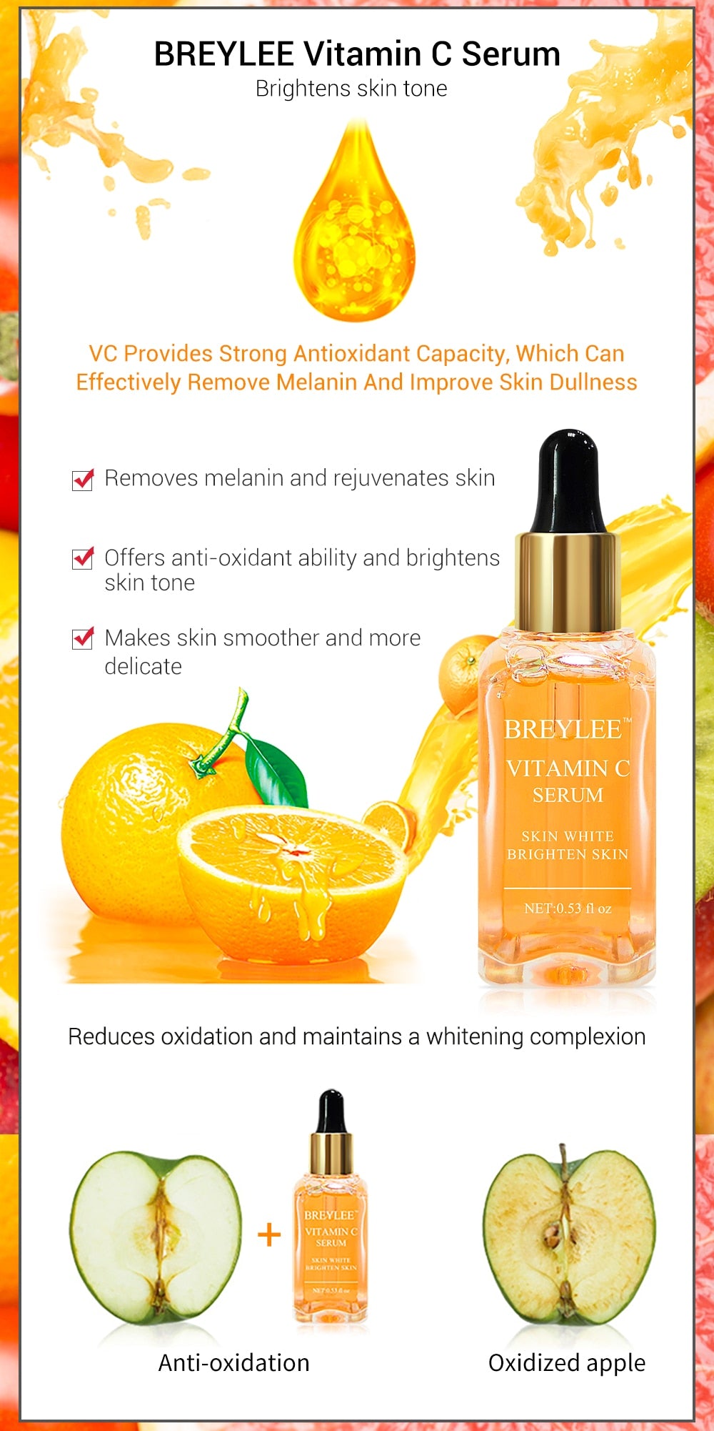 Vitamin C Whitening Serum Brighten Skin Face Skin Care Serum