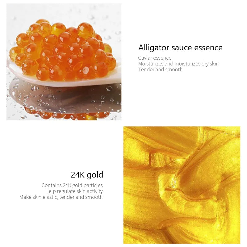 60PC Gold Caviar Moisturizing Crystal Mask