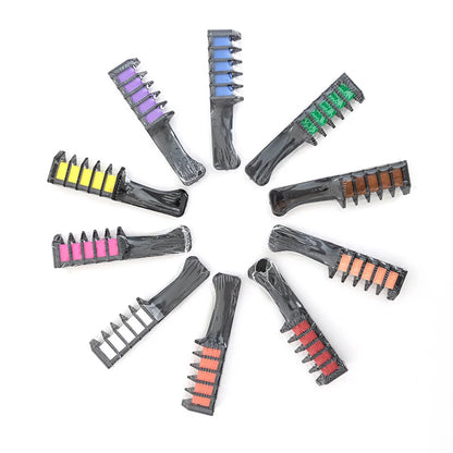 10 Colors Temporary Hair Dye Comb