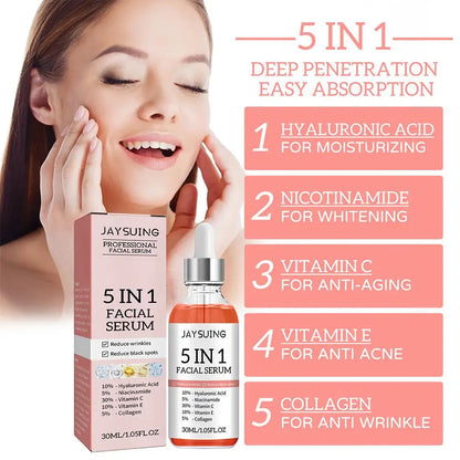5 In 1 Moisturizing Whitening Face Serum